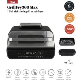 Elit GrillFry360 Max- Airfryer Grill 12-in-1- 1800W- XL capaciteit- 360 graden luchtcirculatie- Digitaal display- Grill,bak en frituur. — thumbnail 4