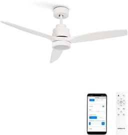 CREATE - Stille plafondventilator van 40 W met technische ABS-bladen, verkrijgbaar in verschillende maten - M - Met licht - WIFI - WIND STYLANCE — thumbnail 1