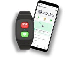 Wiesba WB69S - GPS Horloge Senior - Smartwatch voor Ouderen - Persoonlijke alarmen - alarm horloge ouderen - GPS Horloge Alzheimer - Valdetectie - Persoonlijk alarm