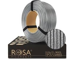 3D Printer Filament - PETG Materiaal - Modelbouw - Voedselveilig Materiaal - 1 kg - Glitter Zilver