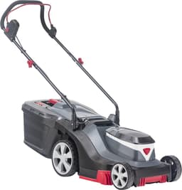 Accugrasmaaier - Elektrische maaier - Gazon onderhoud - Compact en lichtgewicht - 38 cm maaibreedte - Zwart grijs — thumbnail 1