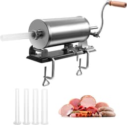 AMA® Worstenvuller - Worstenmaker - Worstenvul Machine - ‎43x10x12cm - Zilver — thumbnail 1