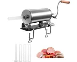 AMA® Worstenvuller - Worstenmaker - Worstenvul Machine - ‎43x10x12cm - Zilver