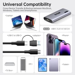 1TB Draagbare Externe SSD - Tot 550MB/s USB-C en USB-A — thumbnail 4