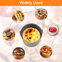 12 stuks siliconen muffinvormen voor airfryer, herbruikbare bakvorm, siliconen vormen voor muffins, cake en eieren — thumbnail 10