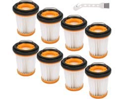 Namajunas - Stofzuigerfilter - Filter geschikt voor Shark WV200, WV200EU, WV201, WV205, WV220 Kruimelzuiger - Geschikt voor Shark Wandvac ION W1 - 8 stuks - met schoonmaakborstel