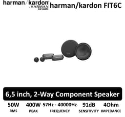 Harman Kardon FIT6C – 6,5 inch 2-Weg Component Luidsprekersysteem – 50W RMS – 400W Piek – Met Grilles — thumbnail 4