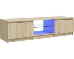 Stijlvolle TV Meubel met LED Verlichting 140 cm Breed voor Moderne Woonkamer