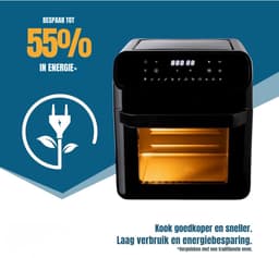 Aurixi® Heteluchtoven - Oven - Airfryer Oven - Zwart - ‎38cm x 31cm x 36cm — thumbnail 7