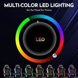 GTPLAYER - Gamingstoel met LED Lichtstrip - Met Afstandsbediening en Opbergzak — thumbnail 3