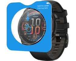 Strap-it Screenprotector Tempered Glass 47mm met One-Click Tool – geschikt voor Garmin Fenix 8 (47mm) – bubbelvrij, krasbestendig, eenvoudige montage – Transparant