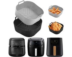 Siliconen vorm heteluchtfriteuse, 2 stuks airfryer-accessoires Gescht voor Philips NA229 4,2 L/HD9255 4,1 L, siliconen inzetstuk voor Russell Hobbs 4 L 4,3 L, compatibel met andere Air Fryer 4-5 L