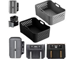 Siliconen vorm heteluchtfriteuse voor Ninja Foodi Max Dual Zone AF400EU, Ninja Airfryer-accessoires 9,5 L 10,4 L, siliconen vorm voor Ninja Double Stack XL SL400EUCP, siliconen voeringen voor Ninja