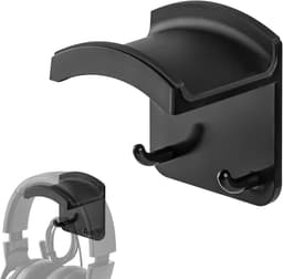 2 stuks Gaming Hoofdtelefoon Haakhouder, Wandmontage Headset Stand, Geschikt voor Bose, Sony, Sennheiser, AKG, JBL, Beats, Geschikt voor Thuis, Kantoor, Opnamestudio (zwart) — thumbnail 2