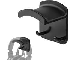 2 stuks Gaming Hoofdtelefoon Haakhouder, Wandmontage Headset Stand, Geschikt voor Bose, Sony, Sennheiser, AKG, JBL, Beats, Geschikt voor Thuis, Kantoor, Opnamestudio (zwart) — afbeelding 1
