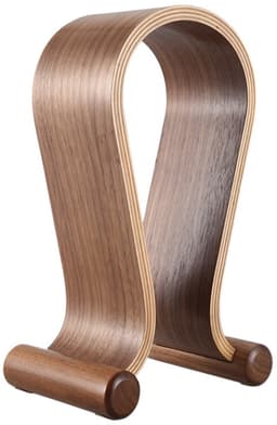 Houten hoofdtelefoonstandaard, universele houder voor over-ear headsets, stabiel en decoratief, hoofdtelefoonhouder voor kantoor, studio, thuis, walnoot — thumbnail 4