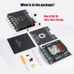 Krachtige 2.1 Kanaals Hifi Versterker Module met Bluetooth 5.0 - 2x160W + 220W Subwoofer Digitale Eindversterker — thumbnail 3