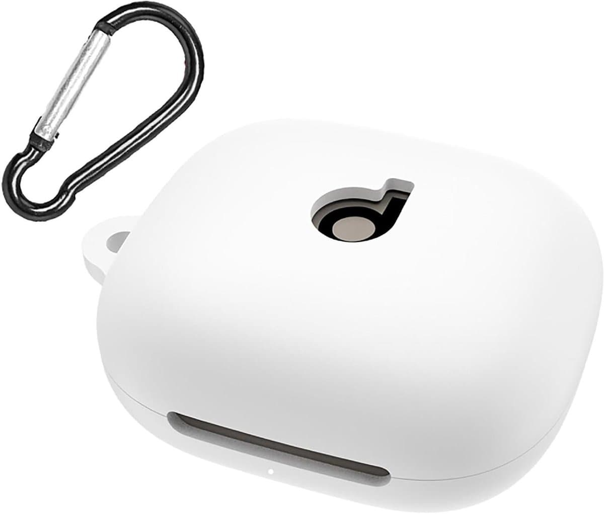Hoofdtelefoon Houder Compatibel met Draadloze Oortjes, Draagbare Opbergtas - Neopreen Stof - Bescherming - Clip - Zwart. — afbeelding 1