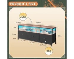 TV Meubel met LED Verlichting en Opbergruimte - Diverse Maten