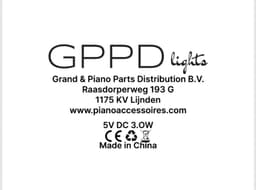 GPPD LED Pianolamp Messing Hoogglans — thumbnail 2