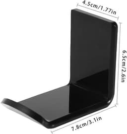 Allecto- Houder voor Hoofdtelefoon - Hanger - Opbergoplossing - Zwart - Ophanghaak - Ruimtebesparend - Gaming Accessoire - Geschikt voor Alle Merken - Muurbevestiging - Gaming Kamer Bureau Montage. — thumbnail 3