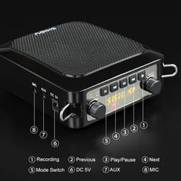 Draagbare 25W Stemversterker met Draadloze Hoofdtelefoon en Bluetooth Speaker — thumbnail 3
