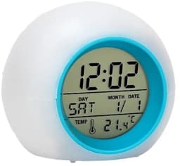 Digitale LED-wekker voor kinderen, met instelbare kleurtemperatuur, geschikt als nachtlampje voor binnen, bedlampje, ideaal voor kinderkamers, geschikt voor zowel jongens als meisjes, en een leuk cadeau. (Batterijen niet inbegrepen) — thumbnail 4
