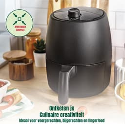 Core® Mini airfryer - Airfryer - Airfryer klein - Zwart - 22cm x 28cm x 27cm — thumbnail 4