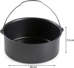 DOMO 168 Accessoires Airfryer – 12-delig – Geschikt voor (X)XL Airfryers (Ø 20,5 cm) – Heteluchtfriteuse Accessoires Set - PFAS-vrije antiaanbaklaag – Vaatwasmachinebestendig — thumbnail 11