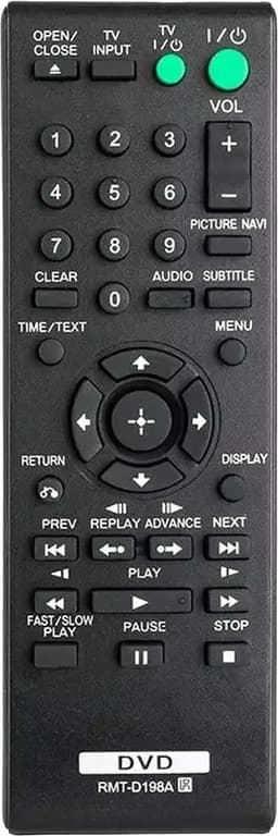 Bedienbaas DVD/CD Afstandsbediening - Geschikt voor Sony - RMT-D198A/RMT-D198P/DVP-SR serie — thumbnail 1