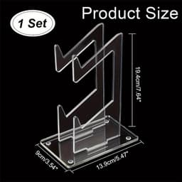 Gaming accessoire: Dubbele houder voor headset en controller, acryl standaard voor bureau - Gaming setup organizer met 2 niveaus. — thumbnail 4
