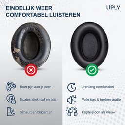 Set Oorkussens voor Sony Koptelefoon – WH-1000XM3 Oorkussen – WH-1000XM3 - Kunstleer met Traagschuim — thumbnail 2