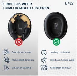 Set Oorkussens voor JBL Koptelefoon - E55BT Oorkussen - E55BT - Kunstleer met Traagschuim — thumbnail 2