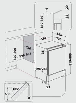 Ignis ( Whirlpool ) ARL 8GS2 C | Onderbouw koelkast | 82 cm — thumbnail 7