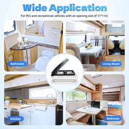 Universele Dakventilator met LED Verlichting voor Camper en Caravan - 12V Dakluik Ventilatie — thumbnail 1