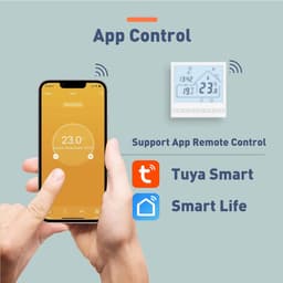 WiFi Slimme Thermostaat 16A – Geschikt voor Elektrische Vloerverwarming – Tuya App – Compatibel met Alexa & Google – Programmeerbare Kamerthermostaat — thumbnail 4