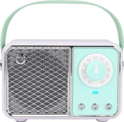 Retro Bluetooth- Vintage Bluetooth Speaker - Mini Retro Design With Stereo Bass Enhancement-Blauw — thumbnail 1