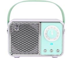 Retro Bluetooth- Vintage Bluetooth Speaker - Mini Retro Design With Stereo Bass Enhancement-Blauw