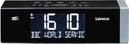 Lenco CR-640BK - Stereo FM Wekkerradio met radiogestuurde klok en AUX-ingang - Zwart — thumbnail 3