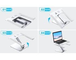 Laptop Stand - Computer Stand with Adjustable Height - Aluminium Alloy Riser Compatible
