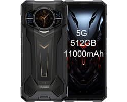 DOOGEE S200 Plus Robuuste Smartphone 5G - 36 GB RAM 512 GB ROM - 11100 mAh 33W - Android 15 Robuuste Telefoon - 6,72 inch+1,32 AMOLED display - GPS,NFC,OTG,Face ID - Zwart