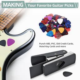 Gitaar plectrum maker -snijmachine- plectrum voor gitaar- zware pons - kunststof kaart snijmachine - unieke gitaar plectrum - geschikt voor diverse materialen - zwart — thumbnail 4