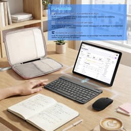 Hotlight 2K (2000x1200) Tablet - 11.5 inch Tablet met Toetsenbord -Roze Tablet Hoes Sleeve - Stylus - Muis - 30 GB RAM/128GB ROM - 8400mAh - 5G WiFi — thumbnail 5