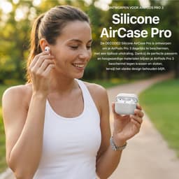 DECODED Siliconen AirPods Hoesje - Geschikt voor AirPods Pro 3 - Soft Touch Silicone - Ondersteund Draadloos Opladen - Valbescherming - Grijs — thumbnail 4