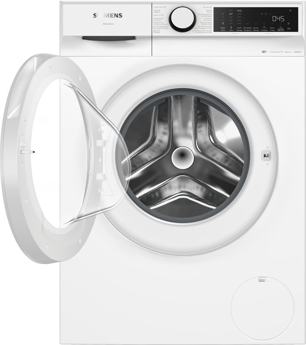 Siemens WG34J200FG - iQ500 - Wasmachine – 8 kg – 1400 rpm – Energieklasse A - smartFinish: vermindert kreukels tot 50% - Home Connect - speedPack L – Versnel programma's — afbeelding 1