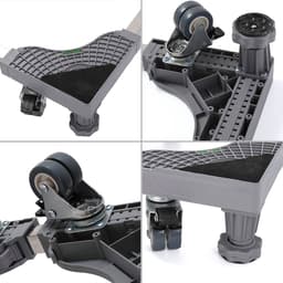 Wasmachine Verhoger Met Wielen- Wasmachine Opbouwmeubel - 60x60x14cm — thumbnail 2