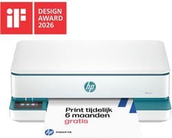HP Envy 6122e All-in-One kleureninkjetprinter - Kopieerscan - 3 maanden Instant-inkt inbegrepen bij HP+