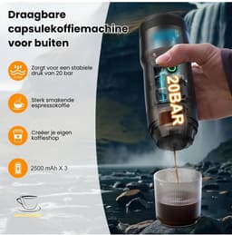 Core® Draagbare Koffiemachine - Blender To Go - Draagbare Blender - Zwart - ‎28cm x 9cm x 9cm — thumbnail 5