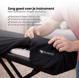 Keyboard Beschermhoes - Keyboard met 88 toetsen tot 130 cm Breed - Universeel - Pianobeschermer - Keyboardhoes - Keyboardbeschermer — thumbnail 5