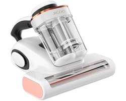 JIGOO J300 Dual-Cup Smart Anti-Mijt Stofzuiger Voor Bed, 13KPa Zuigkracht, 55 Celsius Hete Lucht, UV Licht, 99,9% Verwijdert Mijten, 0,5L Stofbeker​